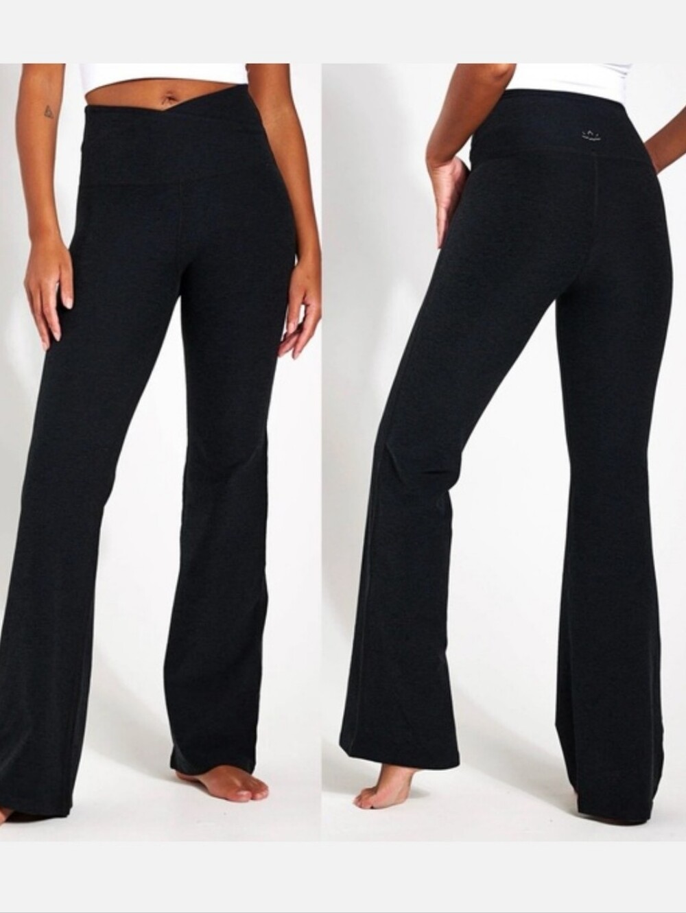 Beyond Yoga At your Leisure Bootcut Flare Pant Black Size Large Gym Workout